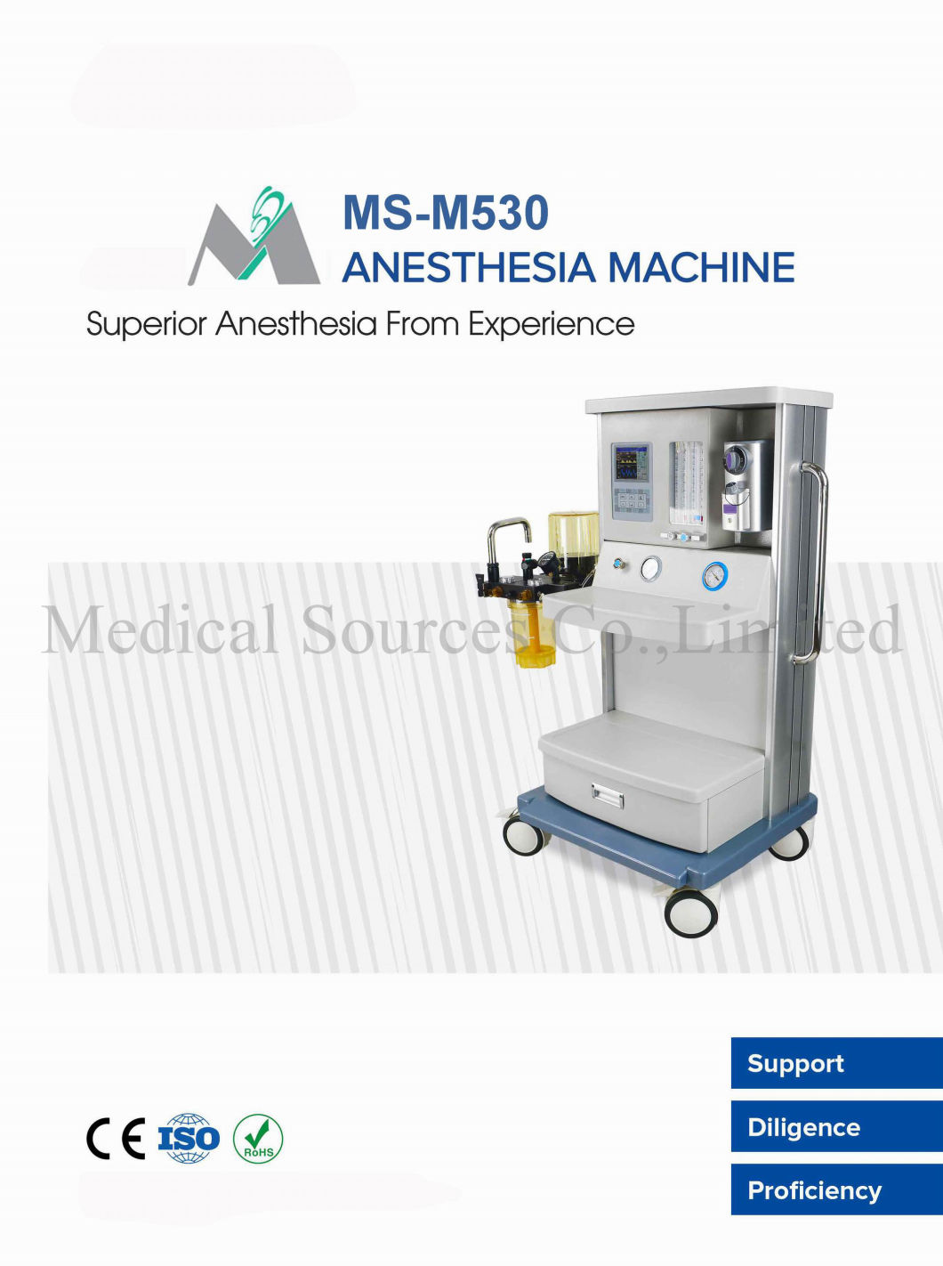 (MS-530) Medical Two Vaporizer Halothane Multifunctional Anesthesia