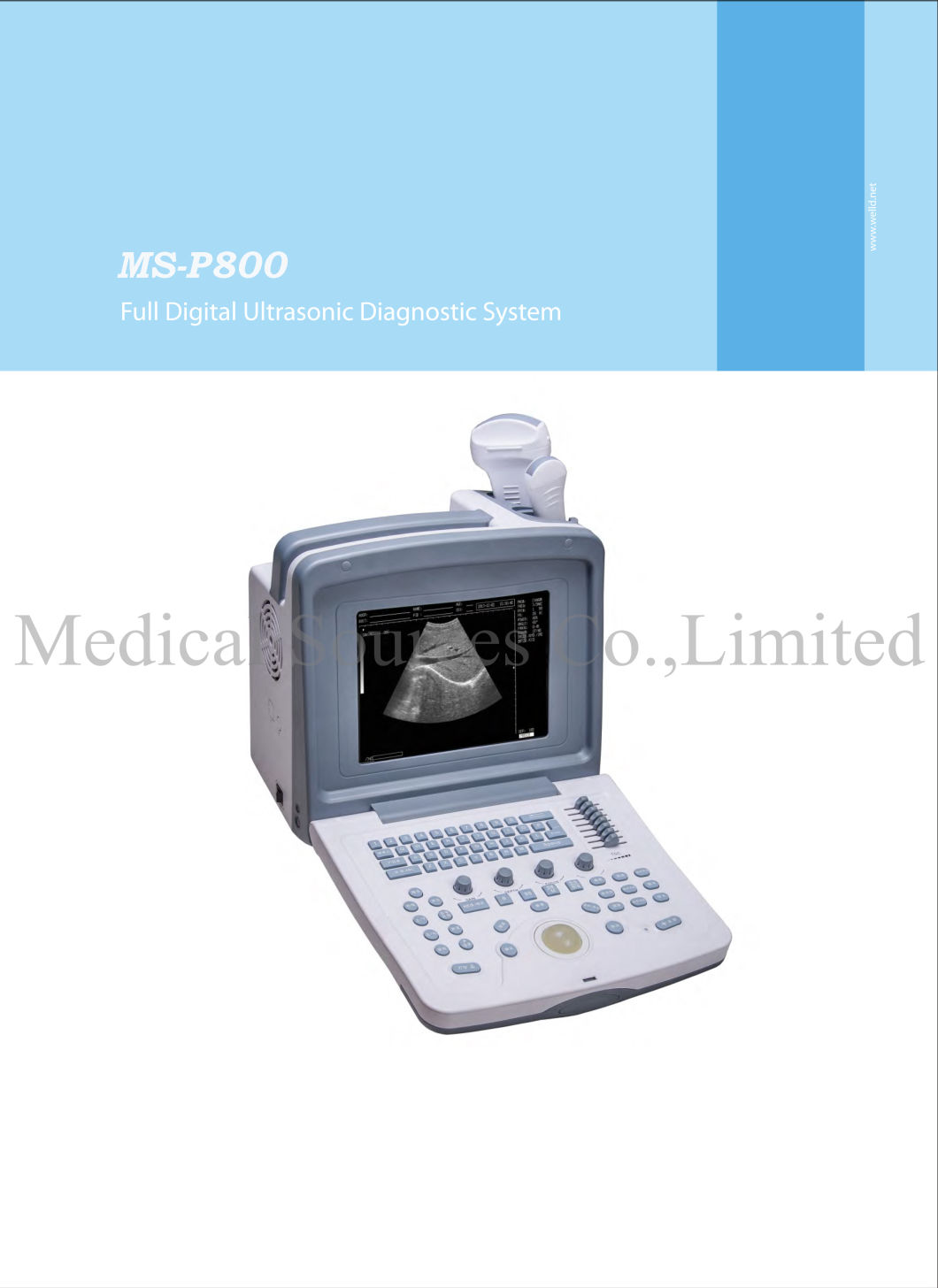 (MS-P800) Scanner ultrasonique Doppler couleur numérique pour ordinateur portable de machine de diagnostic