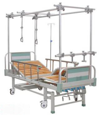 (MS-Q500) Fisioterapia Tres manivelas 3 funciones Cama de tracción ortopédica