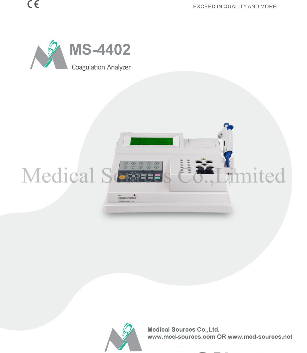 (MS-4402) Coagulomètre bon marché d'analyseur de coagulation semi-automatique