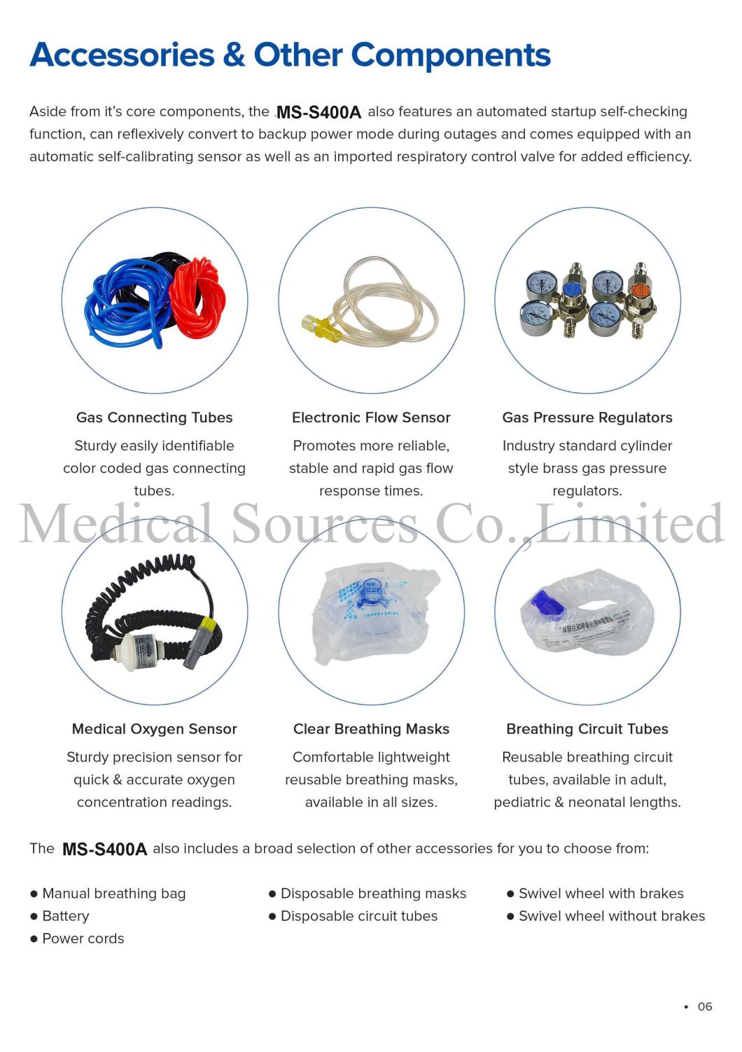 (MS-S400A) Medical CPAP Machine Neonatal Ventilator System Baby Ventilator