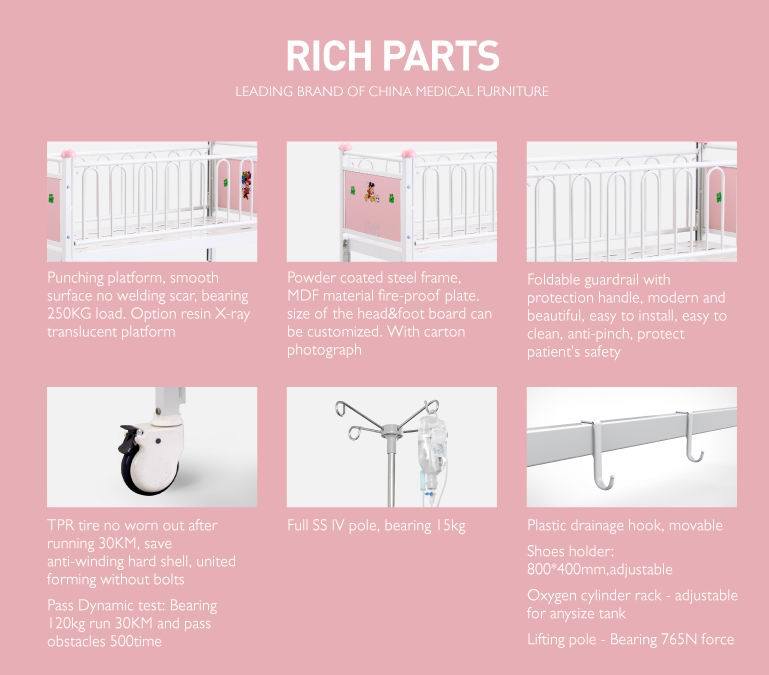 (MS-P310) Hospital Pediatric Bed Infant Newborn Trolley New Baby Bed