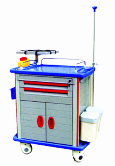 (MS-T430A) Chariot de traitement infirmier m&eacute;dical d'urgence ABS