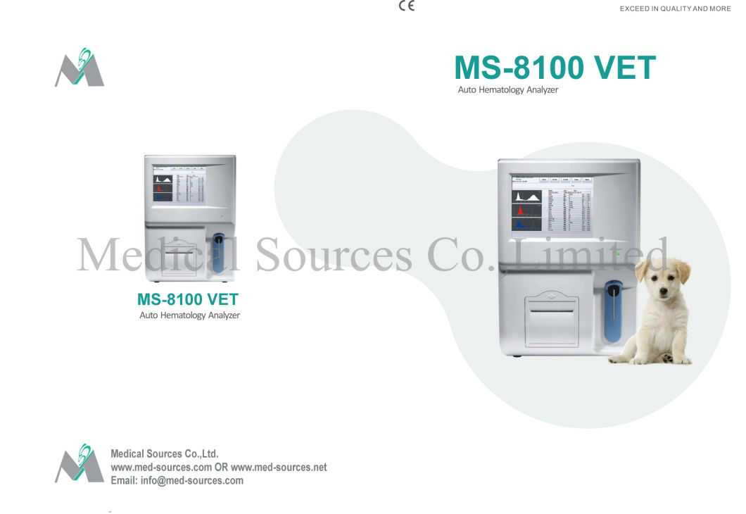 (MS-8100) Hospital Equipment Three Part 3 Diff Auto Blood Hematology Analyzer