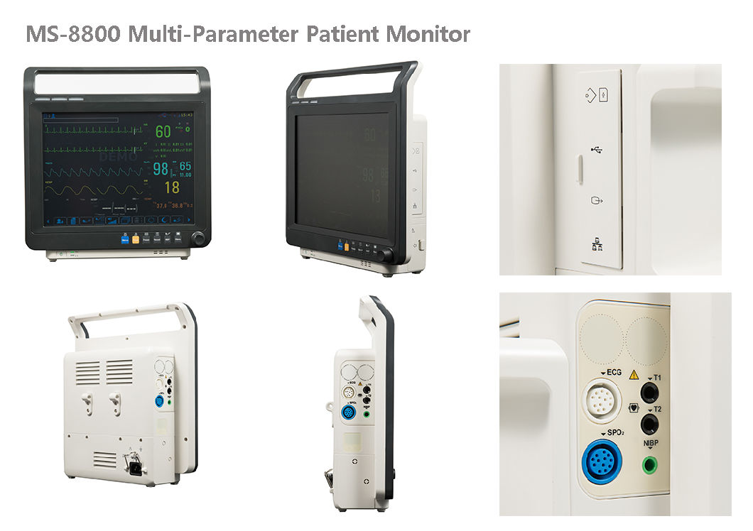 (MS-8800) Hospital Portable Multiparameter Patient Monitor with Touch Screen