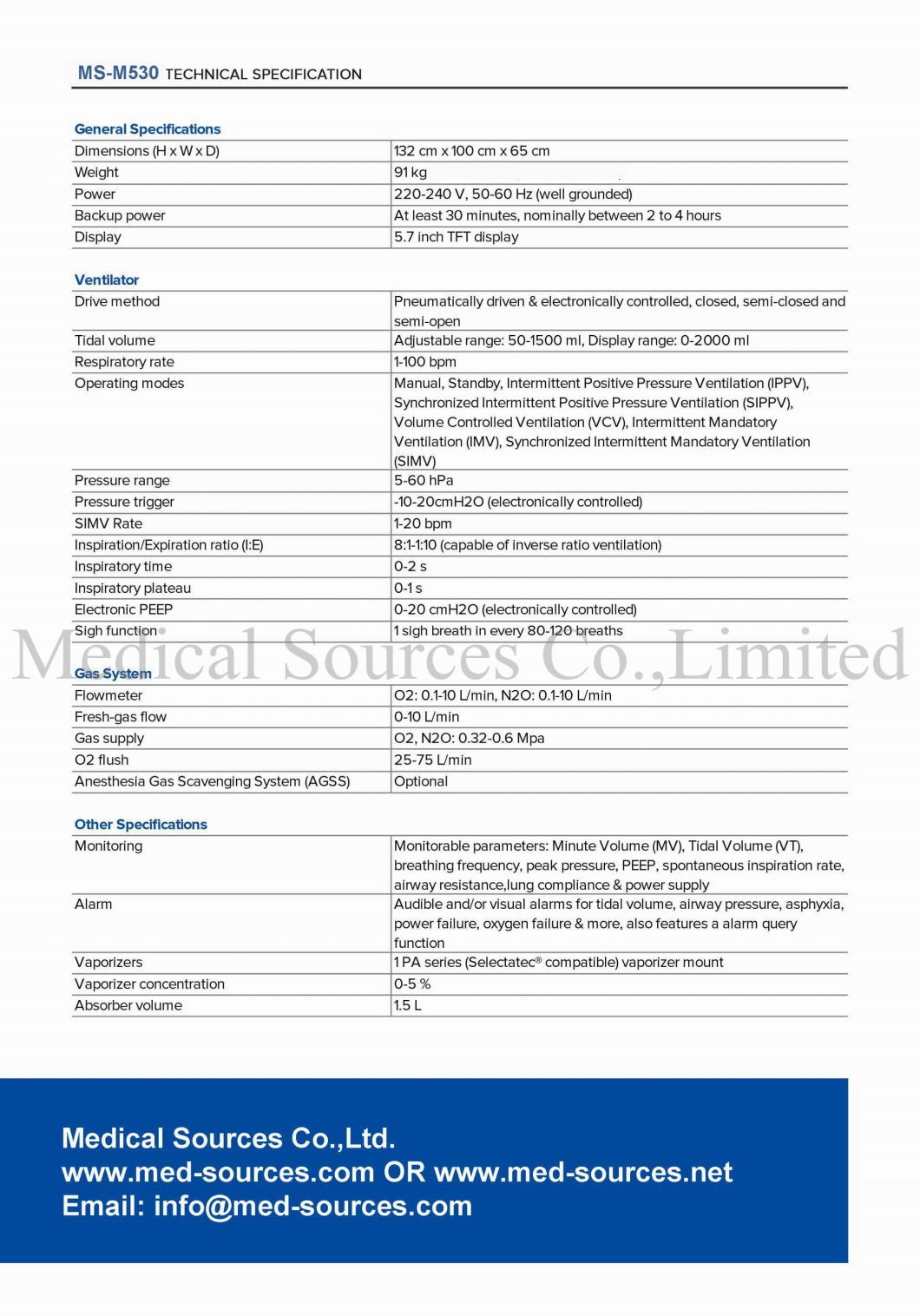 (MS-530) Medical Two Vaporizer Halothane Multifunctional Anesthesia