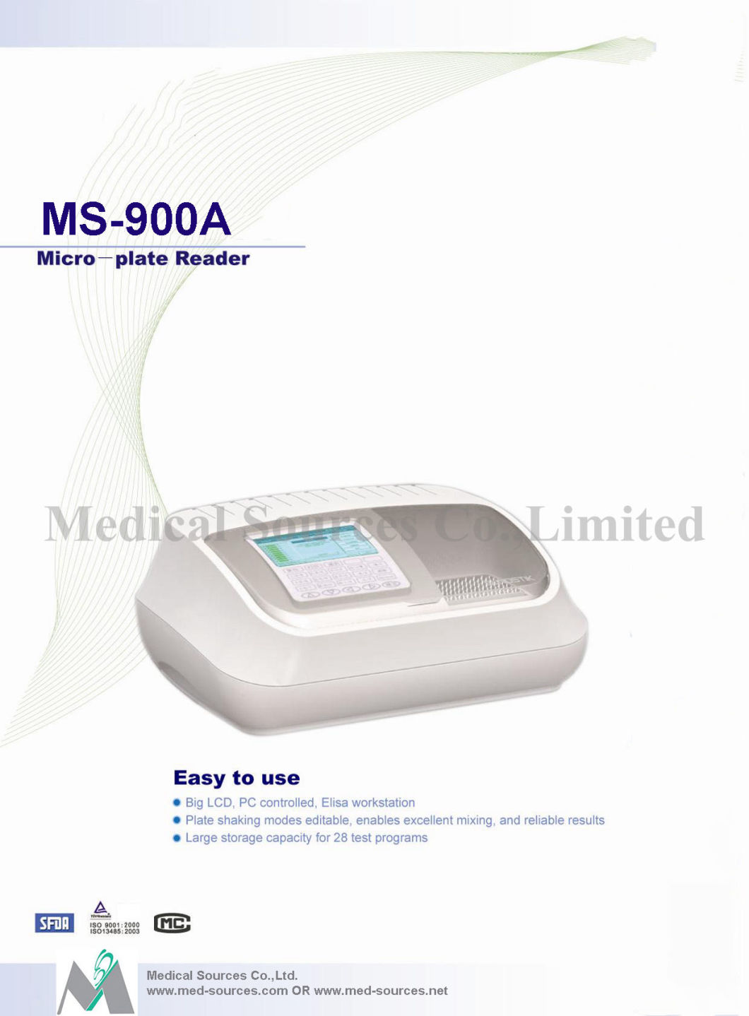 (MS-900A) Hospital Clinic Laboratory Elisa Analyzer Microplate Elisa Reader
