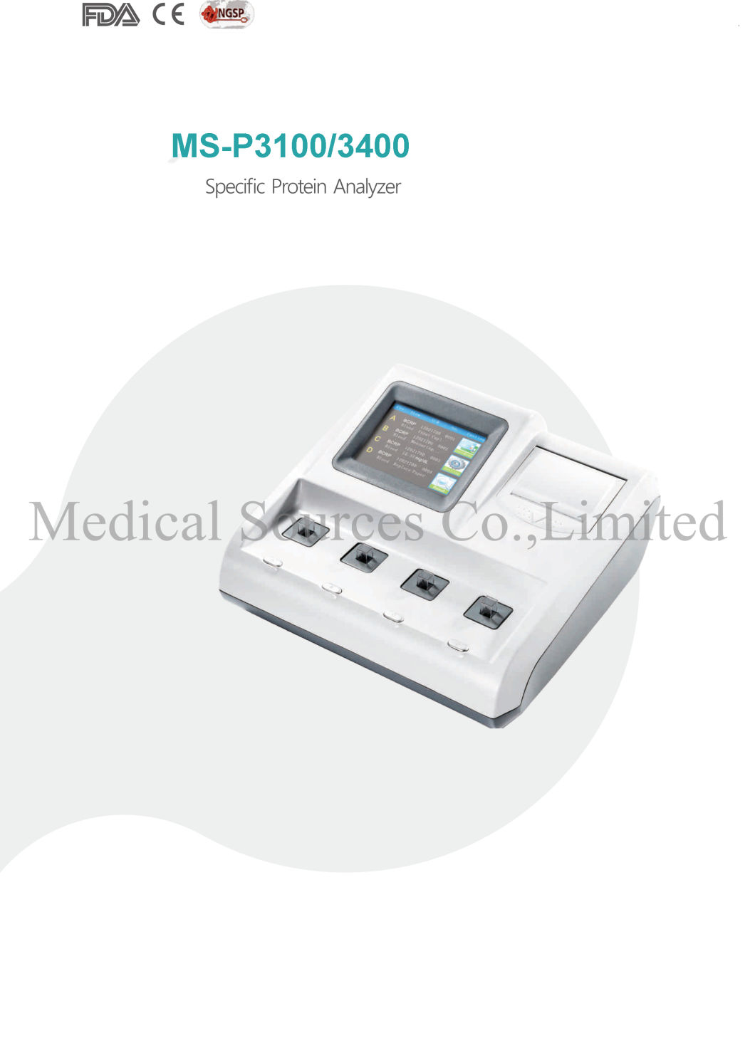 (MS-P3400) Analyseur clinique Instruments Hba1c Analyzer Portable Protein Analyzer