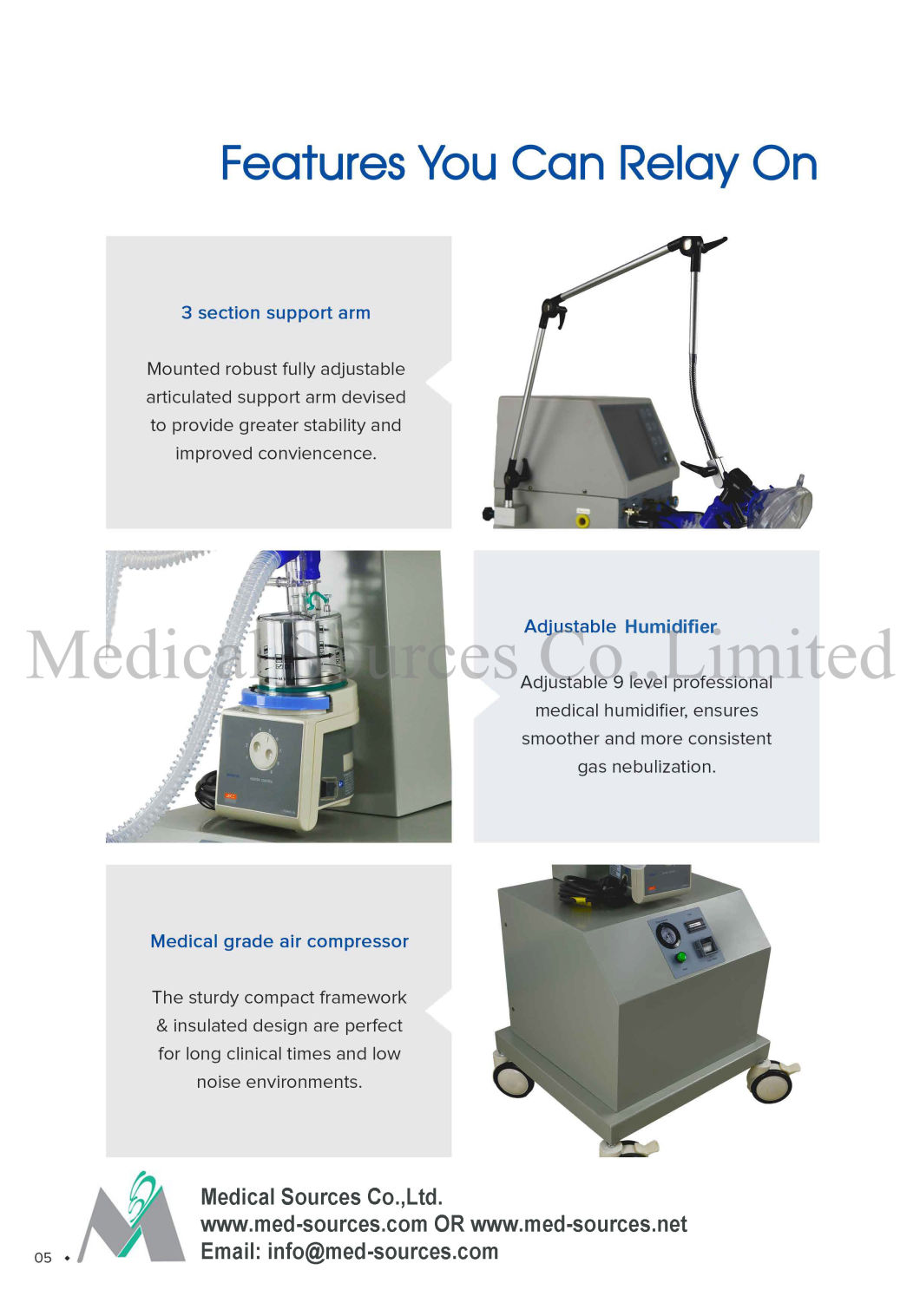 (MS-S300A) TFT Color Screen Operation and Rehabilitation CPAP Machine ICU Neonatal Infant Baby Ventilator