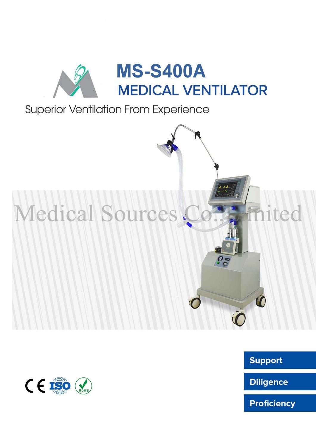 (MS-S400A) Medical CPAP Machine Neonatal Ventilator System Baby Ventilator