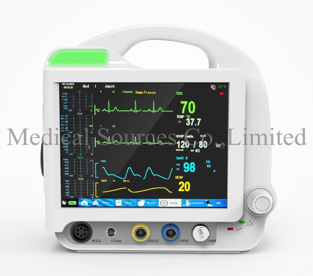 (MS-8700) 12.1'color Touch Screen Multi-Parameter Etco2 SpO2 Patient Monitor