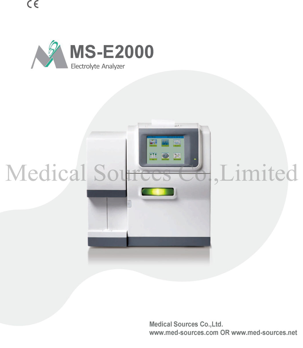 (MS-E2000) Cheap K+/Na+/Cl-/Ca2/pH/CO2 Fully Automatic Blood Gas Electrolyte Analyzer
