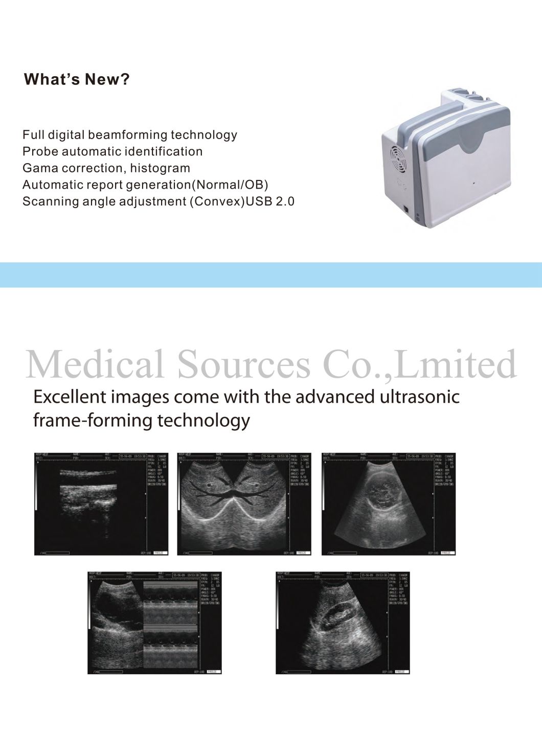 (MS-P800) Medical Full Digital Portable Black and White Ultrasound Scanner