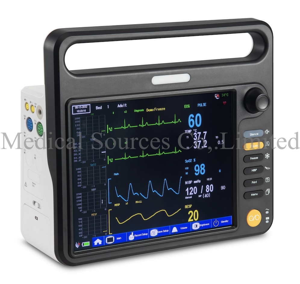 (MS-8600) ICU Touch Screen Portable Multi-Parameter ECG Patient Monitor