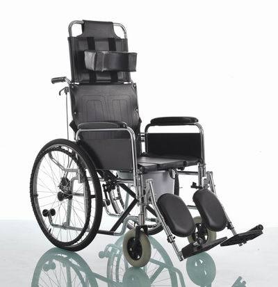 (MS-220S) Steel High Back Lightweight Power Manual Folding Wheelchair