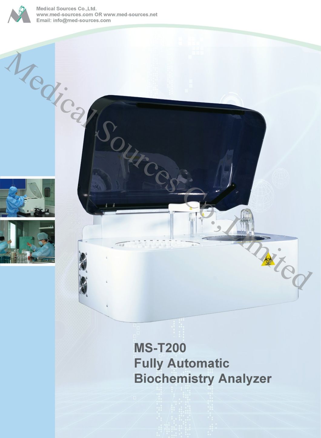 Lab Equipment Fully Automatic Chemistry Analyzer Biochemistry Analyzer (MS-T200)