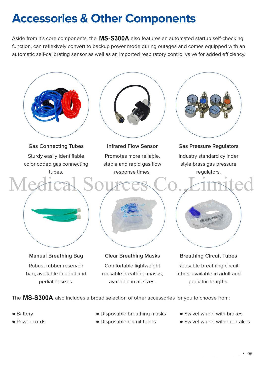 (MS-S300A) TFT Color Screen Operation and Rehabilitation CPAP Machine ICU Neonatal Infant Baby Ventilator