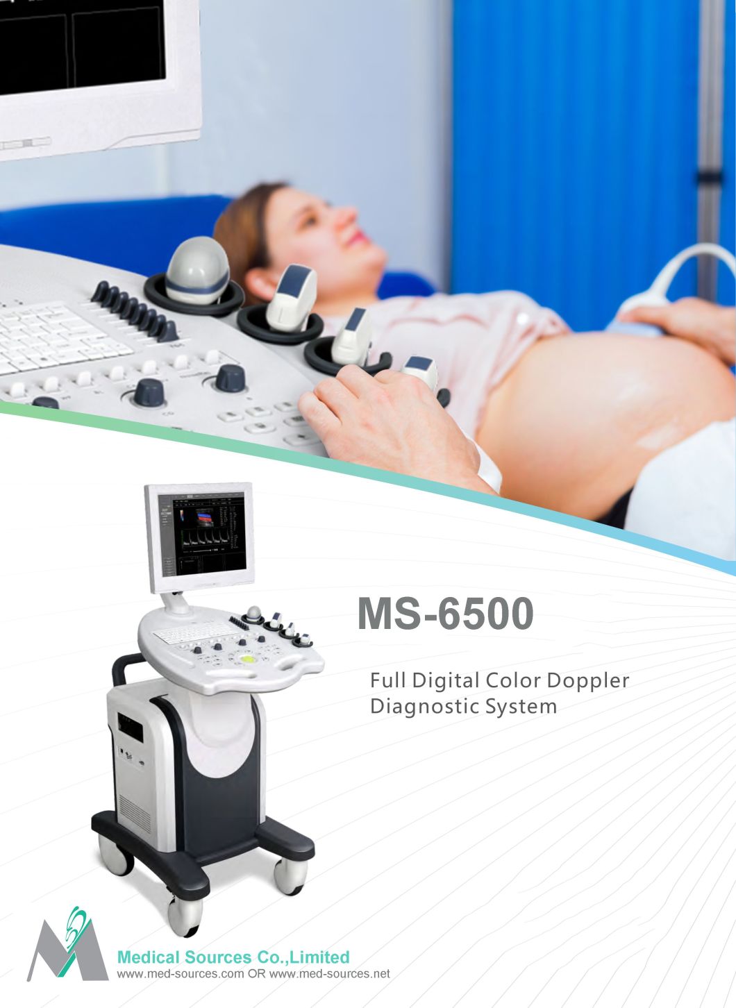 (MS-C6500) Hospital Trolley Colour Doppler Ultrasound Scanner
