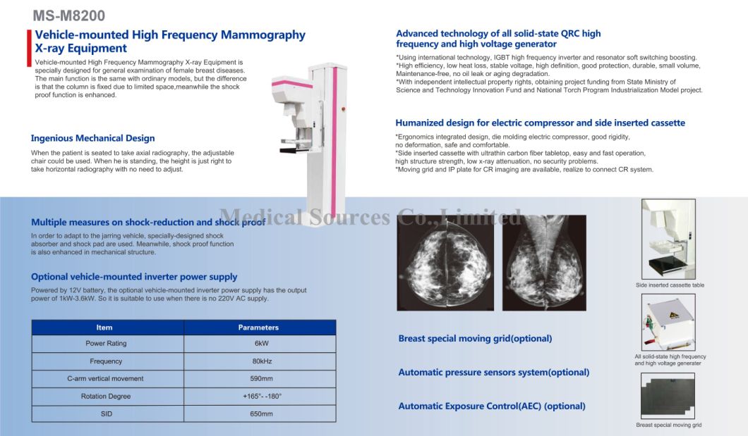 (MS-M8200) High Frequency Mobile Radiography Gynecological Mammography System