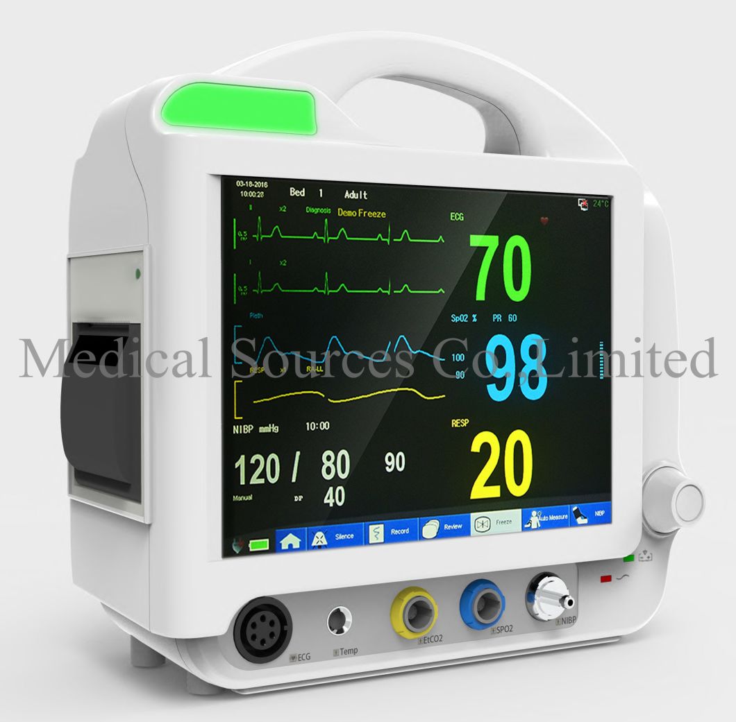 (MS-8700) 12.1'color Touch Screen Multi-Parameter Etco2 SpO2 Patient Monitor
